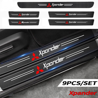 Rio Mitsubishi Xpander Sợi Carbon Cửa Xe Miếng Dán Bảo Vệ Tự Động Ngưỡng Dải Miếng Dán