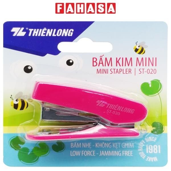 Bấm Kim Mini Basic Số 10 - Thiên Long ST-020 - Màu Hồng