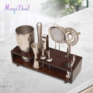 Bộ dụng cụ pha chế MagiDeal Stand Desktop Shaker Bar Set cho tiệc cưới