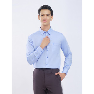 Sơmi dài tay lai bầu VIETTIEN vải bông phom regular - 1Q0982NR1/LB81