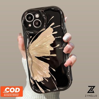 Tương thích cho IPhone 15 Pro Max IPhone 11 IPhone 14 Pro Max IPhone 13 Pro Max IPhone 12 Pro Max IPhone 7 Plus IPhone 8 Plus INS Vỏ điện thoại TPU chống sốc hình bướm gió