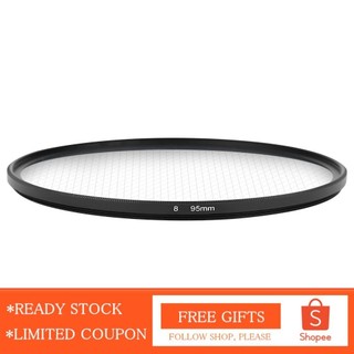 Alwaysonline Junestar 95mm 8 Lines Star Lens Filter for Canon/Nikon/Sony/Pentax/Olympus/Fuji Camera