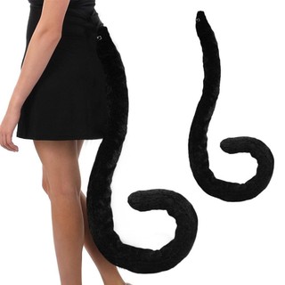 Cosplay Mèo Đuôi Đồ Chơi Đen / Trắng Mèo Cô Gái Sang Trọng Đuôi Cosplay Đảng Cáo Halloween I0B9