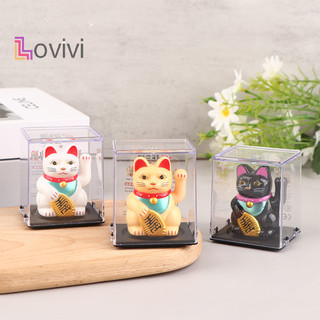 Mèo may mắn chạy bằng năng lượng mặt trời vẫy tay Beckoning Mèo may mắn Mèo may mắn cho gia đình MỚI