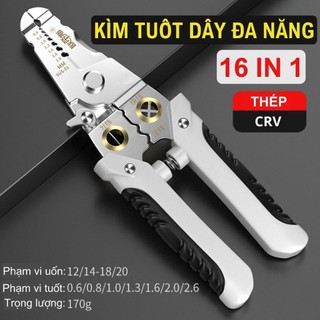 Kìm tuốt dây điện đa năng thế hệ mới tích hợp 9 tính năng trong 1 sản phẩm - Kìm điện đa năng, kiềm tuốt dây đa năng