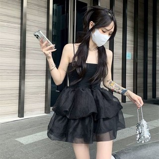 Váy đầm kiểu nữ hai dây dáng ngắn babydoll bồng xòe sang chảnh xu hướng Hàn Quốc SAMI SP91