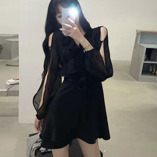 Đầm phong cách thuần khiết mới dành cho nữ Váy phong cách eo cao cấp