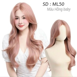 Tóc giả siêu da đầu 2 mái bay dáng xoăn cao cấp, tóc giả nữ siêu da đầu lưới mái bay