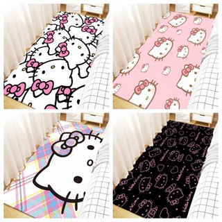 Thảm hành lang Phim hoạt hình Hello Kitty Thảm phòng đầu giường cho trẻ em Thảm khu vực Phòng khách Trang trí nội thất Thảm trải sàn Thảm lót cửa chùi chân chào mừng (NHC)