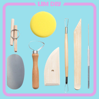  Bộ dụng cụ 8 món làm gốm đất sét LIM DIY 