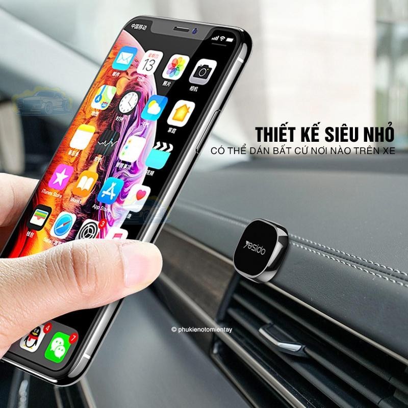 Giá Đỡ Điện Thoại Trên Ô Tô Mini Siêu Nhỏ Sử Dụng Nam Châm, Gắn Bàn Làm Việc Gia Đình YESIDO 4