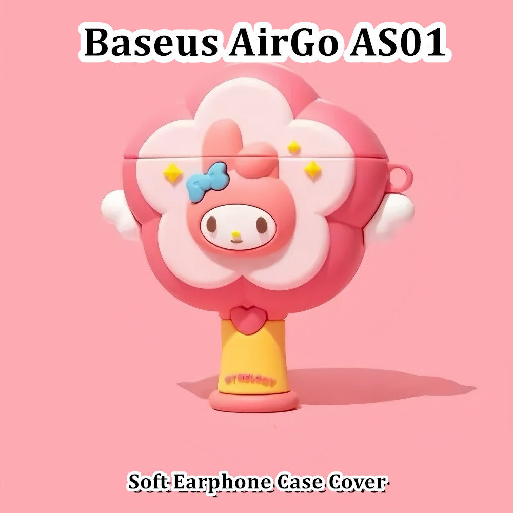 [Giao hàng nhanh] Dành cho vỏ Baseus AirGo AS01 Vỏ tai nghe silicon mềm hoạt hình phong cách mùa hè 