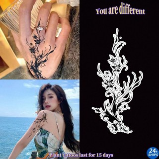 Đen Họa Tiết Nho Hình Xăm Cô Gái Gợi Cảm Vai Thực Vật Hình Xăm Chống Thấm Nước Miếng Dán Hình Xăm Kéo Dài Trong 15 Ngày Da Miếng Dán Tạm Thời Hình Xăm Giả