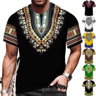Vintage Châu Phi Dashiki In Áo Thun Dân Tộc Dân Tộc Dân Tộc Tùy Chỉnh Nam / Nữ 2021
