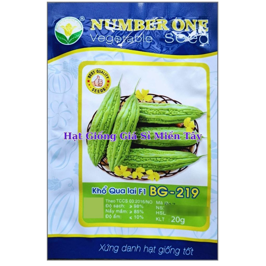 Hạt Giống Khổ Qua Lai F1 BG-219 NUMBER ONE (GÓI 20G) - Trái màu xanh, dài, thịt trái dày, kháng bệnh