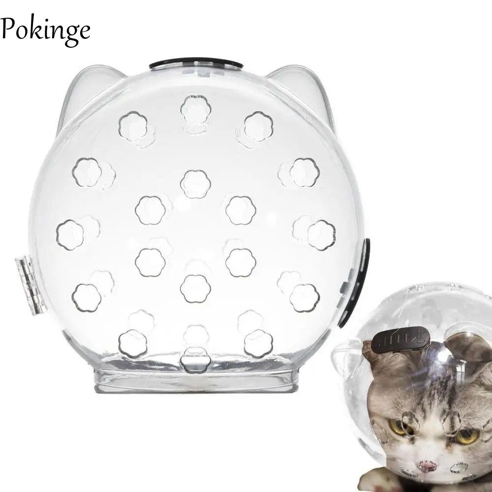 Pokinge Cat Bubble Muzzle, Bộ bốt Muzzle mèo thoáng khí chống cắn, Bảo vệ an toàn Không liếm không g