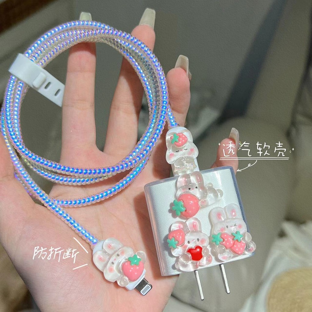 Bộ Bảo Vệ Sạc Thỏ Dễ Thương Tương Thích Cho Xiaomi 90W model MDY-14-EC Tương Thích Cho Xiaomi 13Ultr