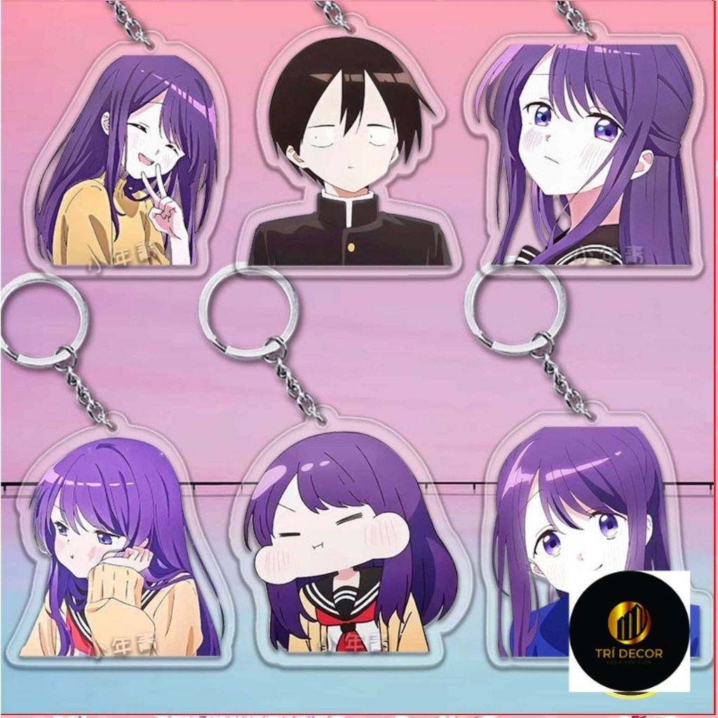 Kubo San Wa Mob Wo Yurusanai Móc Chìa Khóa Anime Kubo Nagisa Shiraishi Junta Bằng Acrylic Dễ Thương 