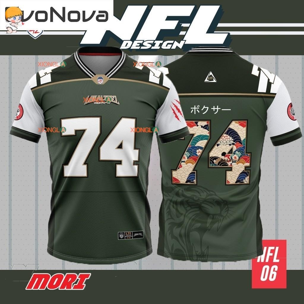 [Nfl Quá Khổ Bersulam] Nfl06 Nfl Edition Mori Áo Baju Lelaki Cổ Retro Thăng Hoa Toàn Bộ Áo Sơ Mi Mic