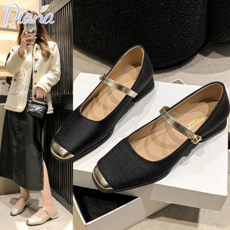 Giày cao gót Mary Jane (3cm).Mềm mại và thoáng khí. Giày nữ ngọt ngào và dễ thương. Giày đế dày thời trang Hàn Quốc