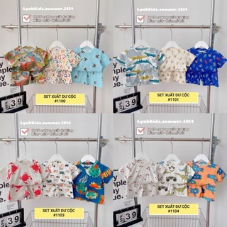 Set 3 bộ cộc tay xuất dư cho bé