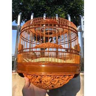 k3- Lồng chim cu gáy chạm đục sắc nét nhiều mẫu chất liệu tre già xử lý mối mọt tặng đủ phụ kiện siêu bền đẹp
