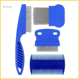 Woow Bộ 4 Bọ chét Lược Cho Chó Mèo Thoải Mái Chấy Chải Lông Dụng Cụ Tẩy Giun Bàn Chải
