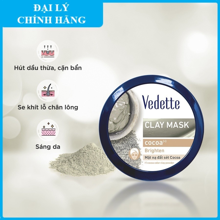 Mặt nạ đất sét Vedette Bùn Non (Cocoa) 145g ( Hàng chính hãng )