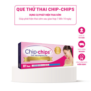 Que Thử Thai Chip Chips, Phát Hiện Thai Sớm, Test Thai Bản To, Nhanh, Chính Xác