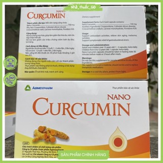 Tinh bột nghệ nguyên chất NANO CURCUMIN, đẹp da giảm đau dạ dày tá tràng, chống oxy hóa (Hộp 30 viên)