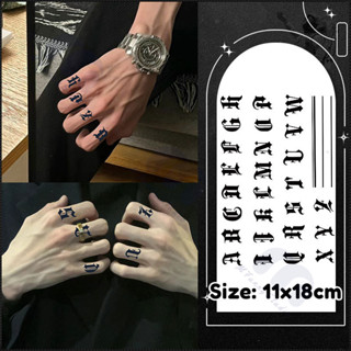  【MF Magic Tattoo Hình Xăm Tạm Thời Không Thấm Nước Hình Xăm Giả Lâu Trôi Kéo Dài 15 Ngày Hình Xăm Chữ Cái Ngón Tay 