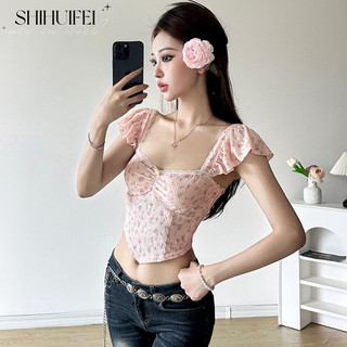 SHIHUIFEI áo sơ mi nữ áo kiểu hàn quốc rực rỡ chic nhí nhảnh Fashion WCS245113U 21Z240521