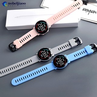 Nobeljiaoo LED Kỹ Thuật Số Trẻ Em Đồng Hồ Dạ Quang Chống Nước Thể Thao Trẻ Em Đồng Hồ Dây Đeo Silicon Đồng Hồ Đeo Tay Điện Tử Cho Bé Trai Bé Gái C5E1