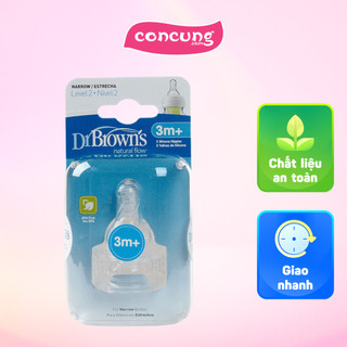 Núm ty thay thế Silicon Dr.Brown's Cổ hẹp
