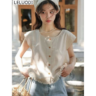 LELUODI áo sơ mi nữ áo kiểu hàn quốc sang trọng tráng lệ thanh lịch nhí nhảnh WCS2451D3B 22Z240527