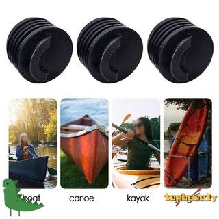 HOMECHEN  4 Nút Chặn Lặn Đen Bè Phần Cao Su Kayak Thoát Lỗ Cắm