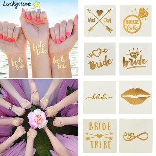 Lucky cô dâu đội hình xăm tạm thời cưới cô dâu làm tiệc cưới tiếp liệu trang trí tiệc cô dâu