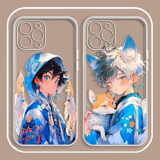 Phong Cách Thời Trang Cho IPhone 11 12 13 15 Pro MAX IPhone 7 Plus 8 Plus IPhone X XR XS MAX IPhone 12 13 14 15 Pro IPhone 14 15 Plus Fox Boy Case