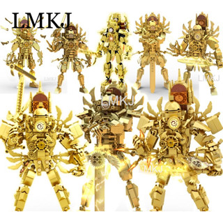 Nâng Cấp Vàng Titan Lego Đồng Hồ Người Skibidi Vệ Sinh Titan Màn Hình Người Đàn Ông Khối Xây Dựng Titan Đồng Hồ Vua Trẻ Em Lego Đồ Chơi Giáo Dục