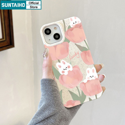 Suntaiho Ngộ nghĩnh Vỏ Độc Đáo Họa Tiết Hoa Đẹp Ốp lưng Iphone 15 14 12 13 11 Pro Max IP 7 8 Plus Iphon X Xs XR Xs Max Silicone Mềm Cao Cấp Chống Sốc Ốp Lưng