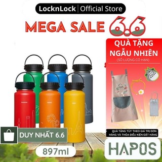 Bình giữ nhiệt LocknLock 897ml Chính hãng Quốc Tế Riga Tumbler LHC4160 có lưới lọc trà, giữ nóng lạnh - HAPOS OFFICIAL