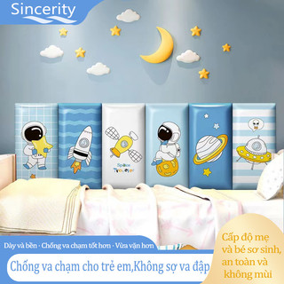  Giao hàng trong vòng 24 giờ 6 miếng dán tường xốp 3D chống va chạm cho trẻ em miếng dán tường xốp 
