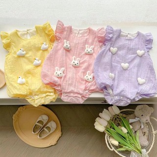 Trẻ sơ sinh onesie quần áo mùa hè bé gái quần áo bay tay áo sơ sinh mùa hè quần áo cho bé body áo liền quần