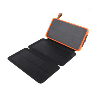 Sạc pin ngoài USB kép dự phòng năng lượng mặt trời 8000mAh cho đèn lều điện thoại