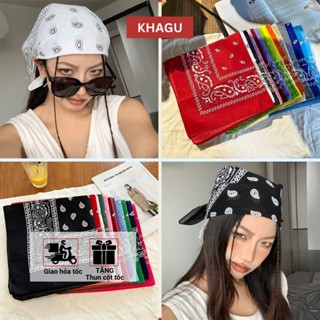 Khăn Bandana Turban Hiphop Nam Nữ Khăn Banana Tuban, Badana Đủ Màu Đen, Trắng, Đỏ, Hồng, Xanh, Cam, Vàng