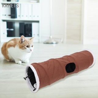 KKPETS Đường hầm mèo có thể gập lại với bóng treo Tương tác thú vị 2 chiều bền bỉ lỗ nhìn trộm cho trong nhà