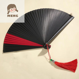 Quạt khiêu vũ tre đen MENGClassic