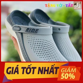 Dép quai hậu Cross Literide 360 TẶNG VỚ, giày sục xăng đan Cross quai ngang bít đầu nam nữ chống thấm nước