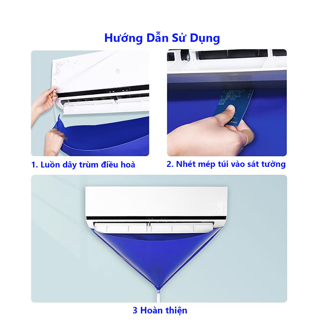 Bộ vệ sinh điều hoà có túi vệ sinh máy lạnh chống thấm, bình xịt chuyên dụng làm sạch bụi bẩn, nấm mốc EcoFresh