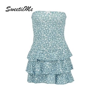 SweeticMe Váy Nữ Thời Trang Mới Gợi Cảm Nơ Ôm Phù Hợp Với Nhân Quả Đầm Ngắn